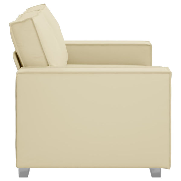 vidaXL Canapé deux places crème 160 cm similicuir