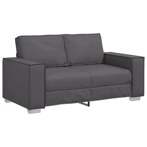 Graues Kunstleder Zweisitzer Sofa 160cm