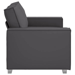 Graues Kunstleder Zweisitzer Sofa 160cm