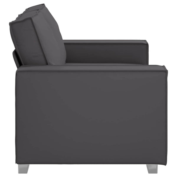 Graues Kunstleder Zweisitzer Sofa 160cm