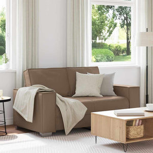 Zweisitzer Sofa Cappuccino Kunstleder 160cm