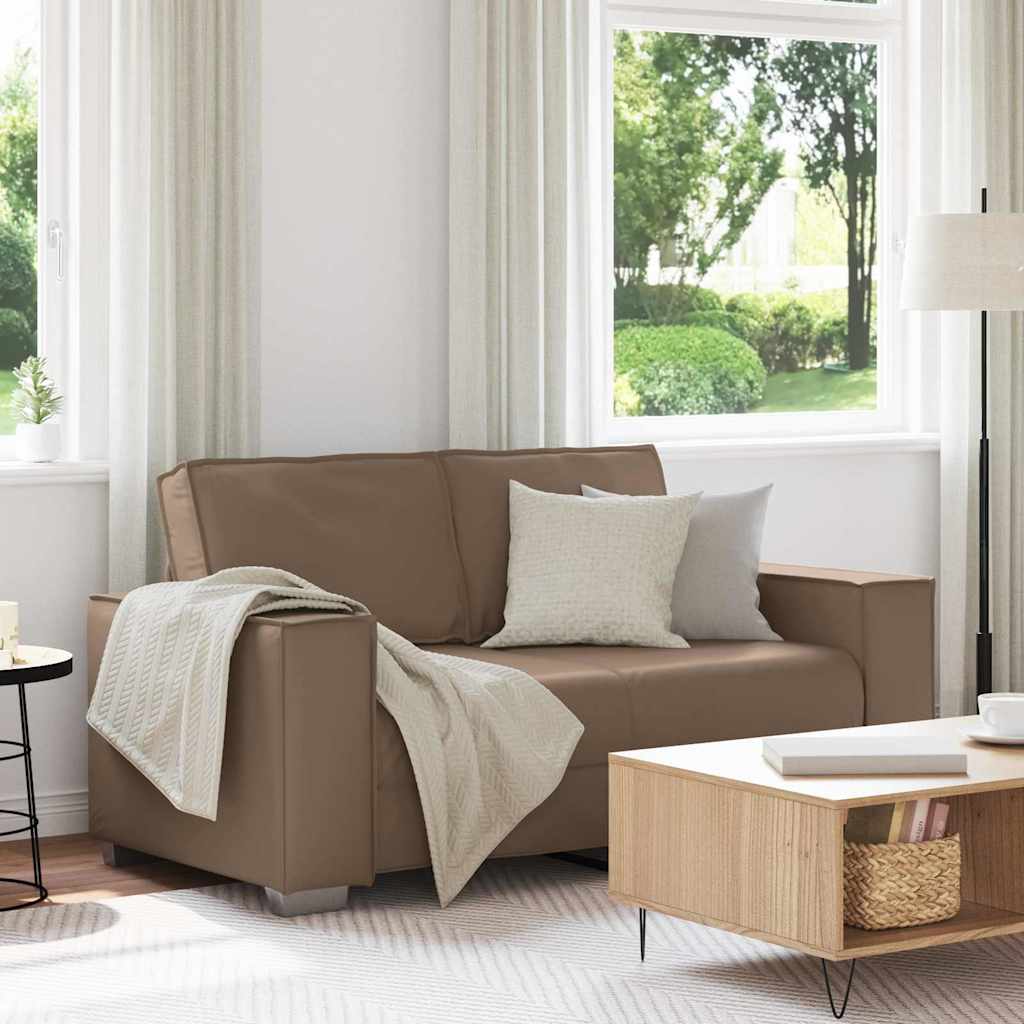 Zweisitzer Sofa Cappuccino Kunstleder 160cm