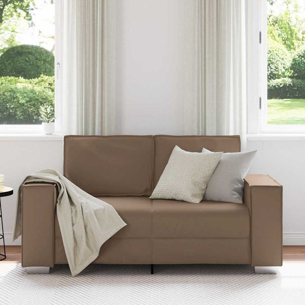 Zweisitzer Sofa Cappuccino Kunstleder 160cm