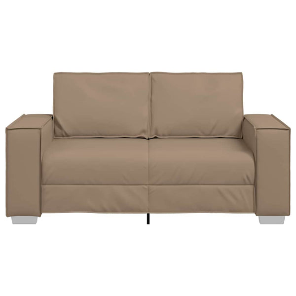 Zweisitzer Sofa Cappuccino Kunstleder 160cm