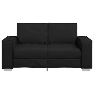 vidaXL Canapé à deux places Noir 160 cm Similicuir
