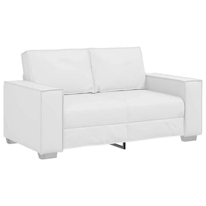 Weißes Kunstleder Zweisitzer Sofa 160 cm