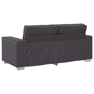 Graues Kunstleder Zweisitzer Sofa 180cm