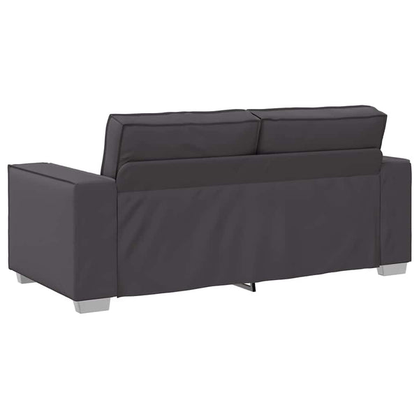 Graues Kunstleder Zweisitzer Sofa 180cm