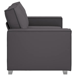 Graues Kunstleder Zweisitzer Sofa 180cm