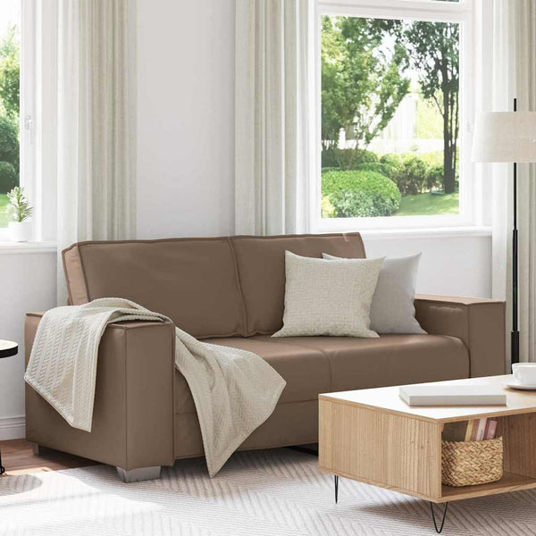 Zweisitzer Sofa Cappuccino Kunstleder 180cm