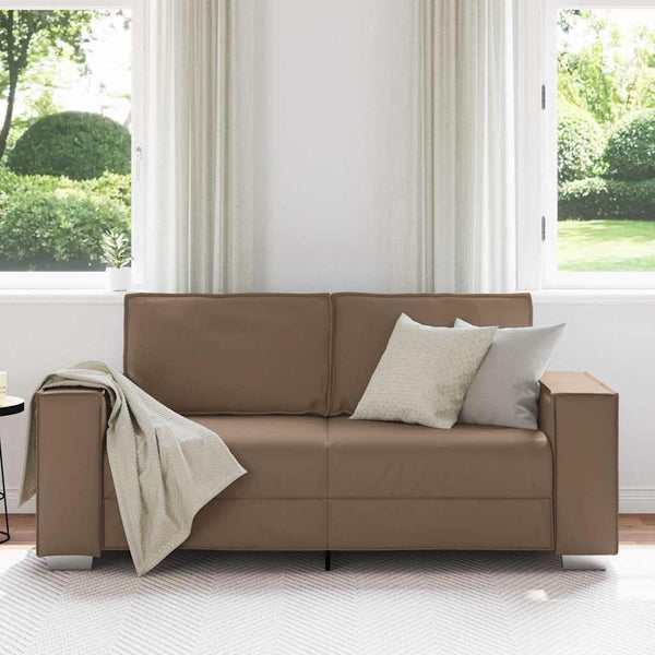 Zweisitzer Sofa Cappuccino Kunstleder 180cm