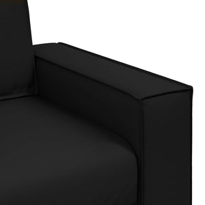 vidaXL Canapé deux places Noir 180 cm Similicuir