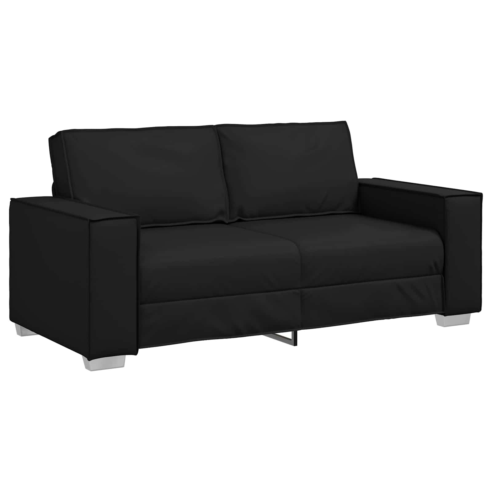 vidaXL Canapé deux places Noir 180 cm Similicuir