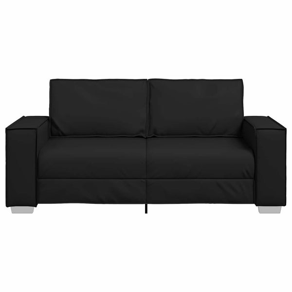 vidaXL Canapé deux places Noir 180 cm Similicuir