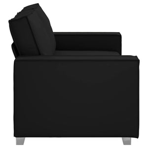 vidaXL Canapé deux places Noir 180 cm Similicuir