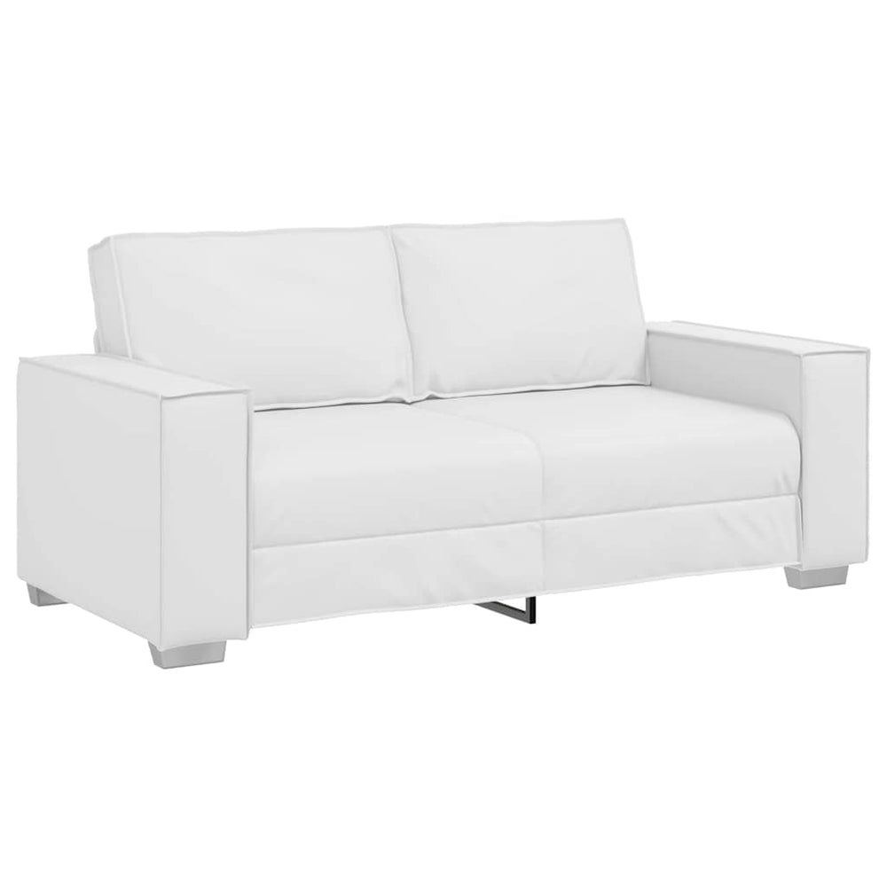 vidaXL Canapé deux places Blanc 180 cm Similicuir