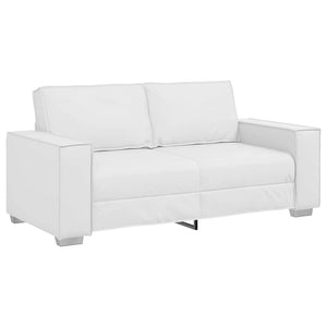 vidaXL Canapé deux places Blanc 180 cm Similicuir