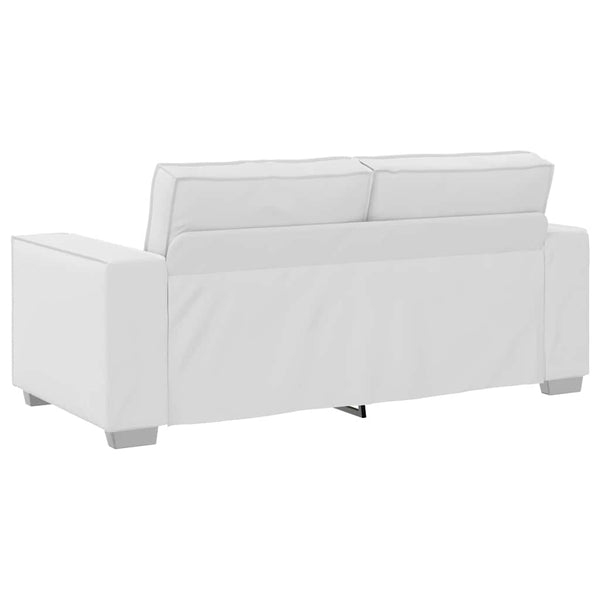 vidaXL Canapé deux places Blanc 180 cm Similicuir