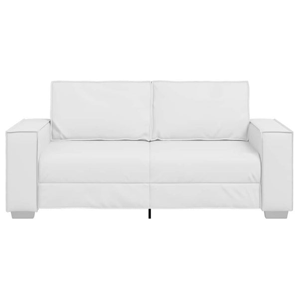 vidaXL Canapé deux places Blanc 180 cm Similicuir