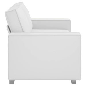vidaXL Canapé deux places Blanc 180 cm Similicuir