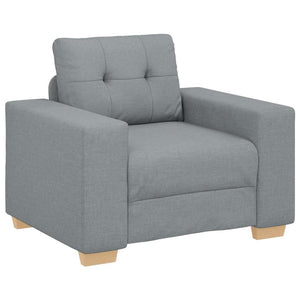 Hellgrauer Stoff Sessel 100x78x80 cm