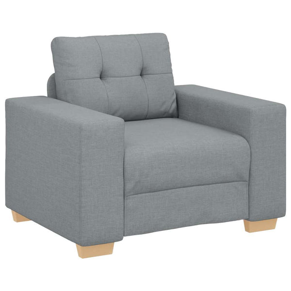 Hellgrauer Stoff Sessel 100x78x80 cm
