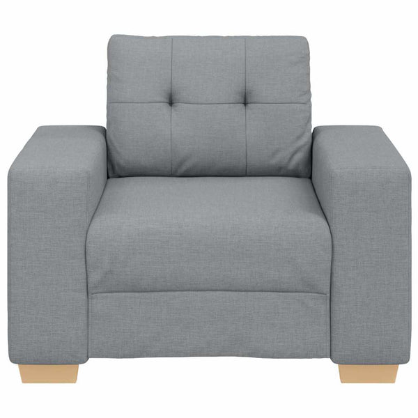Hellgrauer Stoff Sessel 100x78x80 cm