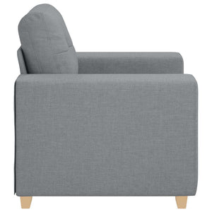 Hellgrauer Stoff Sessel 100x78x80 cm