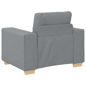 Hellgrauer Stoff Sessel 100x78x80 cm