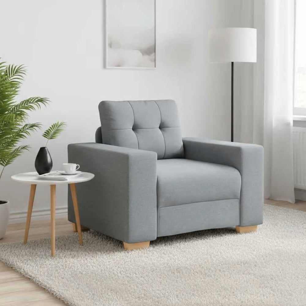 Hellgrauer Stoff Sessel 100x78x80 cm