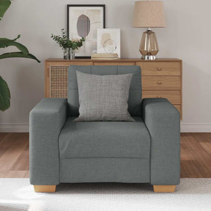 Dunkelgrauer Stoff Sessel 100 cm