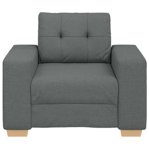 Dunkelgrauer Stoff Sessel 100 cm