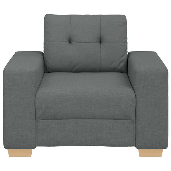 Dunkelgrauer Stoff Sessel 100 cm