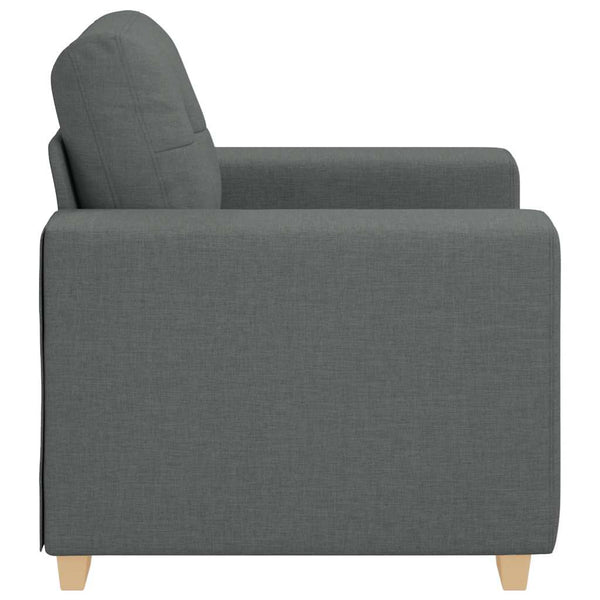 Dunkelgrauer Stoff Sessel 100 cm