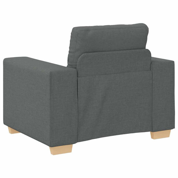 Dunkelgrauer Stoff Sessel 100 cm