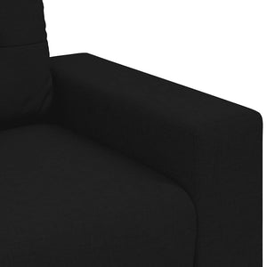Schwarzer Stoff Sessel 100x78x80 cm