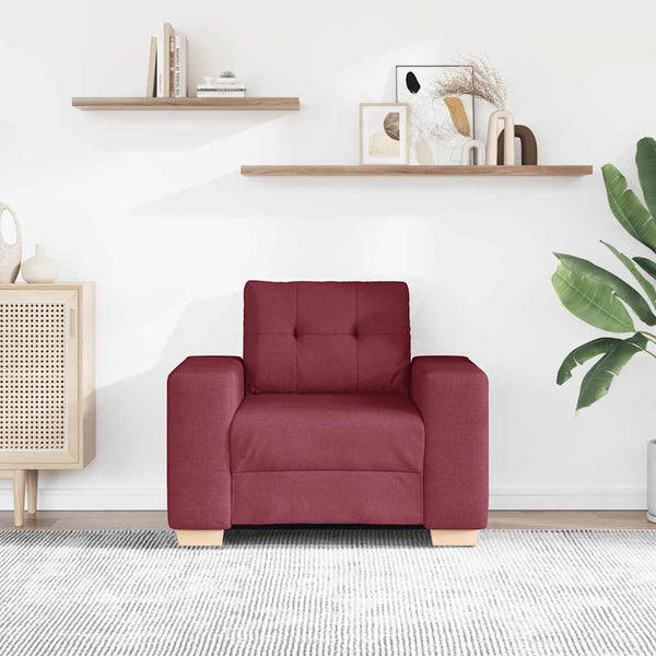 Weinroter Stoff Sofa-Sessel 100x78x80 cm