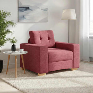 Weinroter Stoff Sofa-Sessel 100x78x80 cm