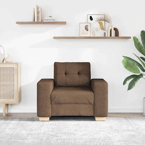 Brauner Sofa-Sessel Stoff 100x78x80 cm