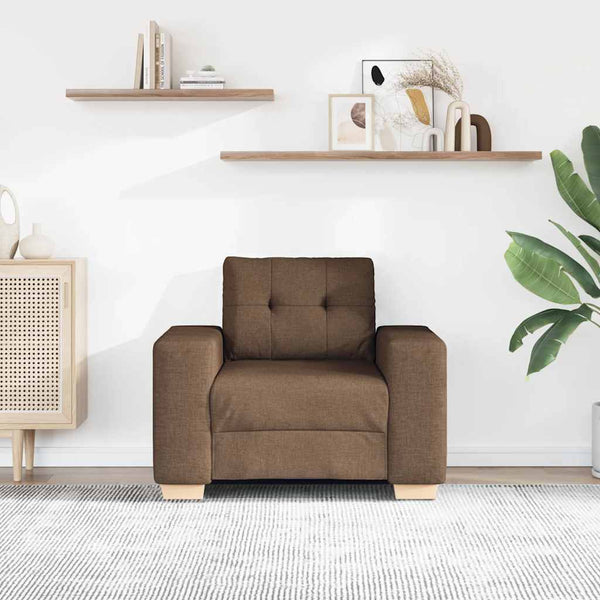 Brauner Sofa-Sessel Stoff 100x78x80 cm