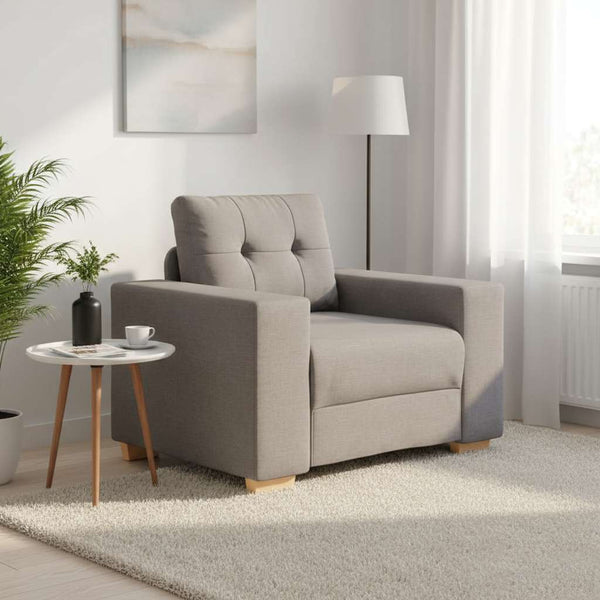 Taupe Sofasessel Stoff 100x78x80 cm