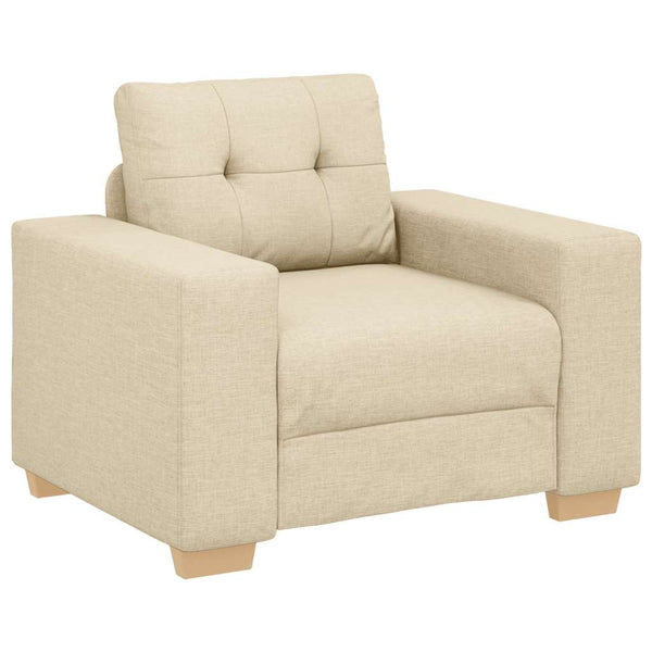 Creme Sofa-Sessel Stoff 100 cm