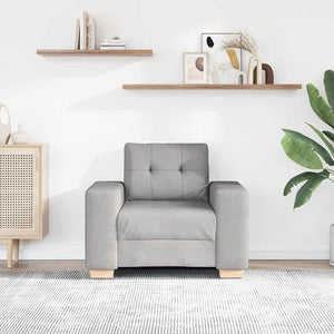 Sofa-Sessel Wolkengrau Stoff 100cm