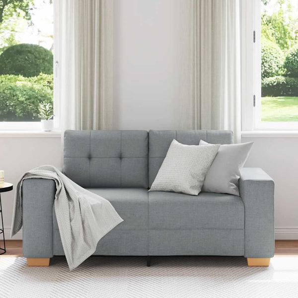 vidaXL Canapé deux places gris clair 160x77x82 cm Tissu
