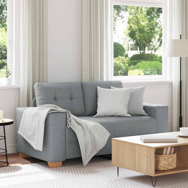 vidaXL Canapé deux places gris clair 160x77x82 cm Tissu