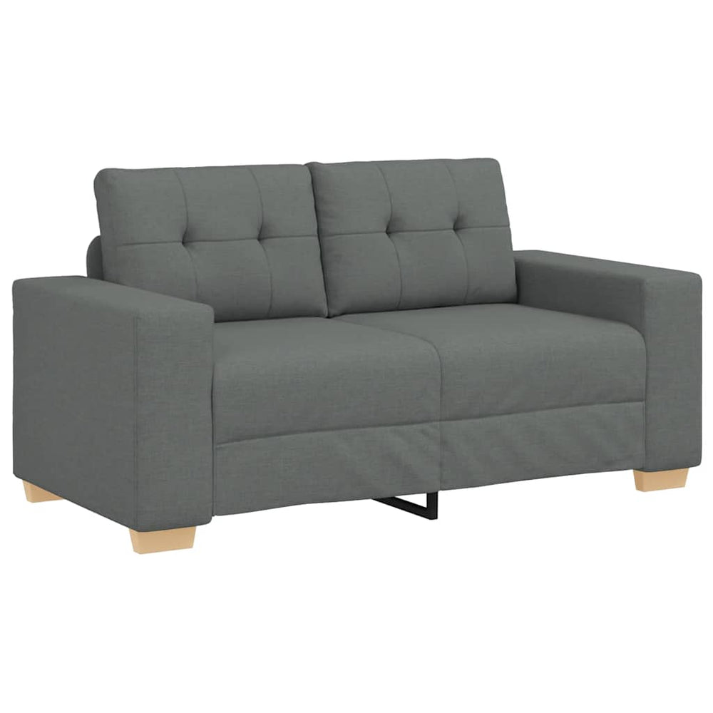 vidaXL Canapé à 2 places gris foncé 160x77x82 cm Tissu