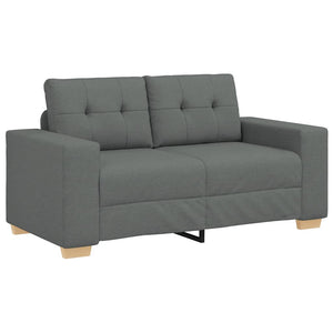 vidaXL Canapé à 2 places gris foncé 160x77x82 cm Tissu