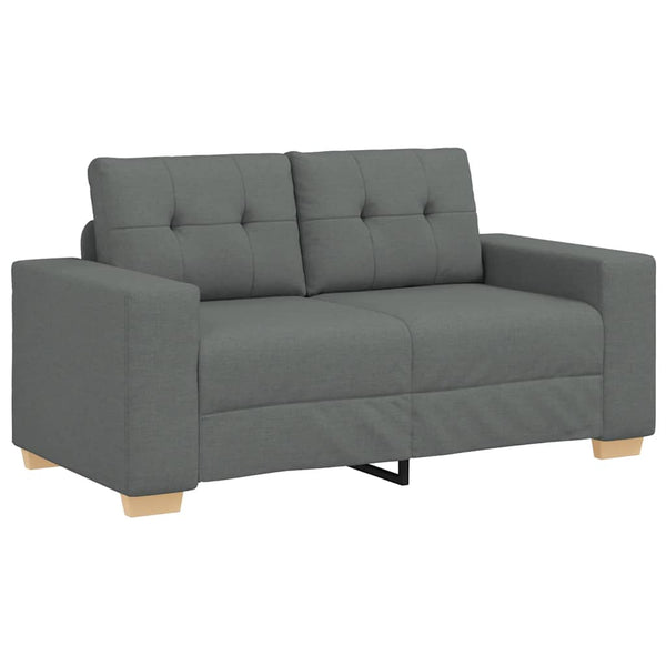 vidaXL Canapé à 2 places gris foncé 160x77x82 cm Tissu