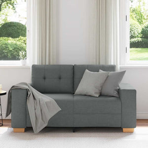 vidaXL Canapé à 2 places gris foncé 160x77x82 cm Tissu