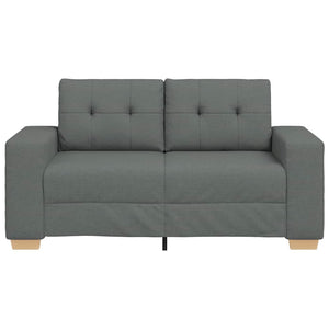 vidaXL Canapé à 2 places gris foncé 160x77x82 cm Tissu